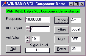 WiNRADiO as a Delphi component