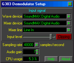 G303 Demodulator Set-up