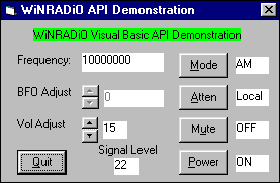 WiNRADiO in Visual Basic 